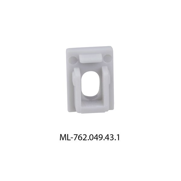 End cap with hole for DC, silver color, 1pc image 1
