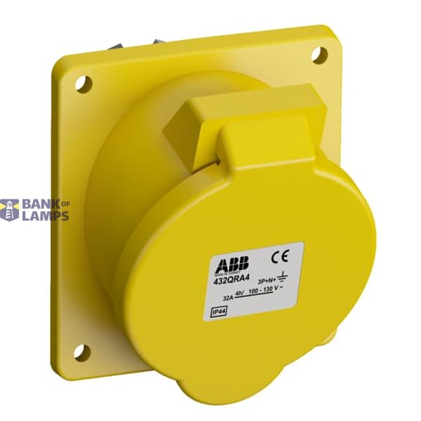 432QRA4 Panel mounted socket image 1