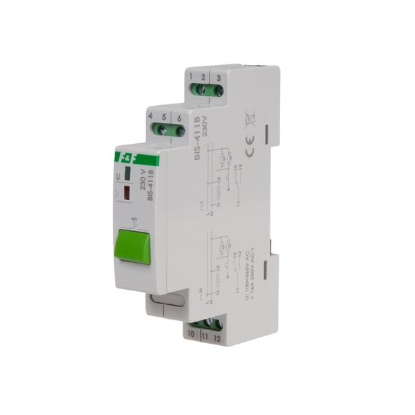 bistable relay BIS-411B, DIN rail mounting, image 1