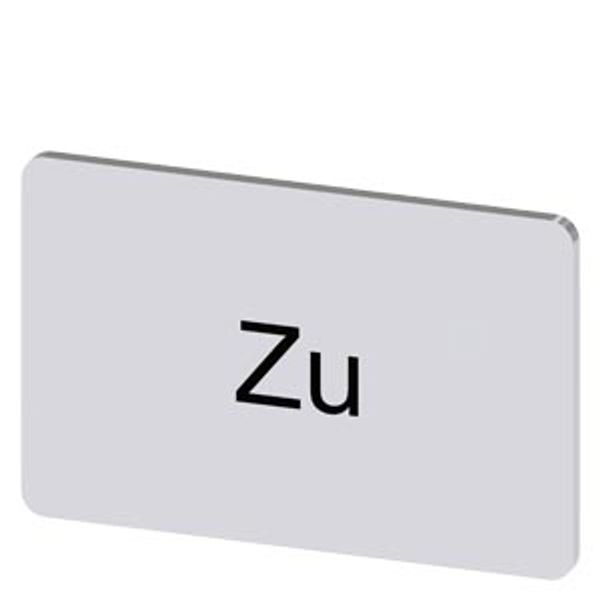 Labeling plate 17.5x27 mm, silver-colored label, labeling: Zu image 1