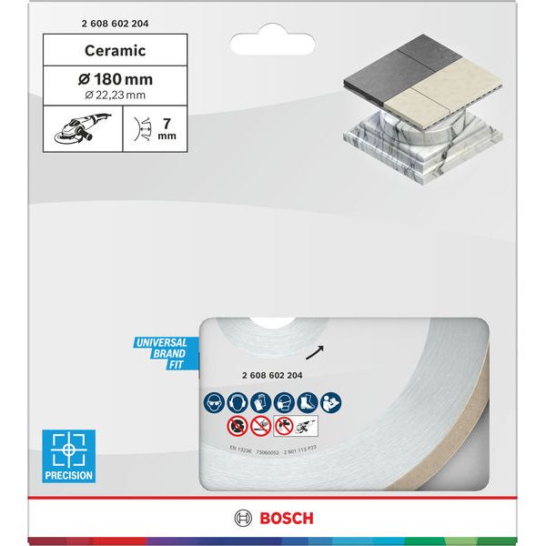 Standard for Ceramic diamond cutting disc 125 x 22,23 x 1,6 x 7 mm image 2