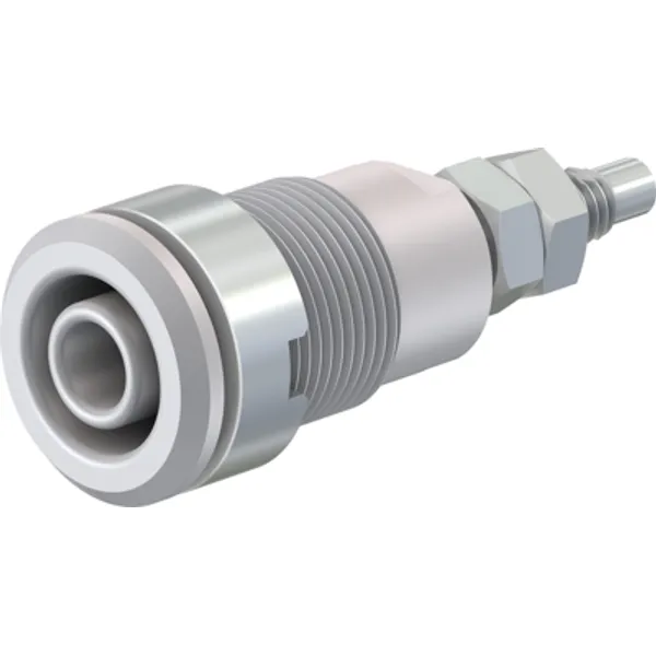 4 mm socket, threaded bolt, mounting Ø 12.2 mm, CAT III, white, 49.7043-29 image 1
