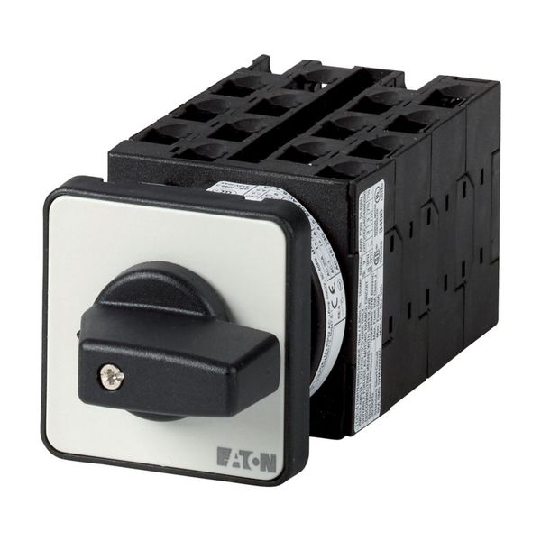 T0-7-8349/E On-Off switch, T0, 20 A, flush mounting, 7 contact unit(s), 13-pole, with black thumb grip and front plate image 2