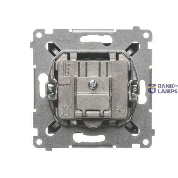 Key for a single roller blind for switches and electronic controllers, Silver matt, metalic image 1