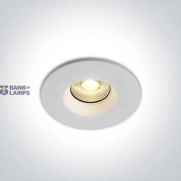 WHITE FIRE RATED 7W WW IP65 230V DIMMABLE image 1