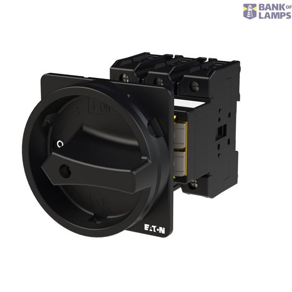P3 Main switch, 80 A,Rear mounting, 3 pole, Form V/SVB, Black, Door co image 1