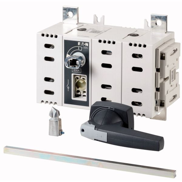 DDC-250/2/M4/P-G DC switch disconnector, 250 A, 2 pole, 2 N/O, 2 N/C, with grey knob, rear mounting image 1