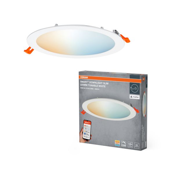 Smart WiFi downlight Slim 225 TW white with driver dimmable image 2