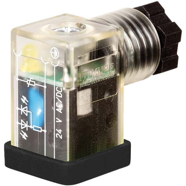 SVS ECO LED VALVE PLUG FORM C 8MM LED VDR 24V 2+PE field-wireable M12 image 1