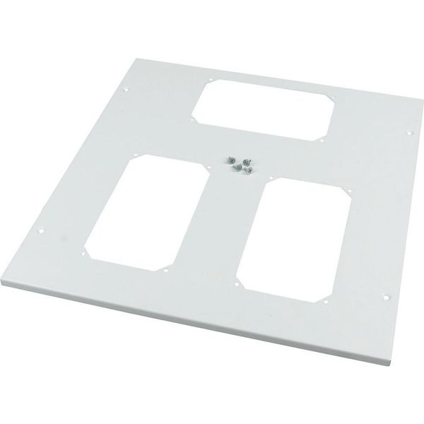 XSPTF1006-XF Top plate, F3A-flanges XF, for, WxD=1000x600mm, IP55, grey image 3