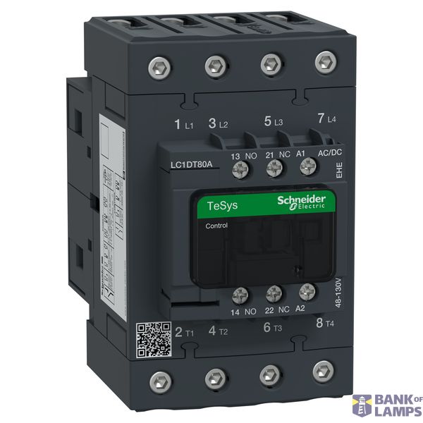 TeSysCTR4P80A AC3 NO+NC48-130V ACDC EVLK image 1