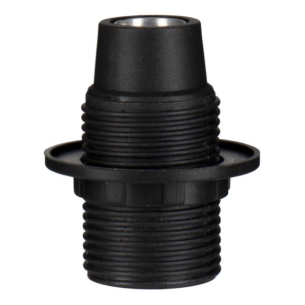 Lampholder E14 TP Threaded + Ring Black image 1