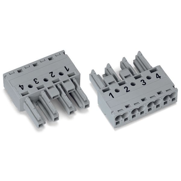 Socket 4-pole Cod. B gray image 3