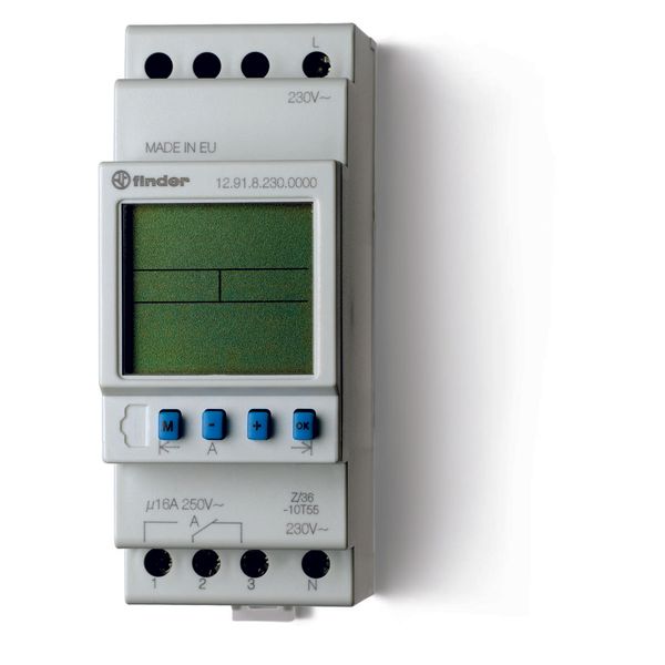 Dig.Time Switch 35,8mm.1CO 16A/230VAC/weekly pr.Astro (12.91.8.230.0000) image 2