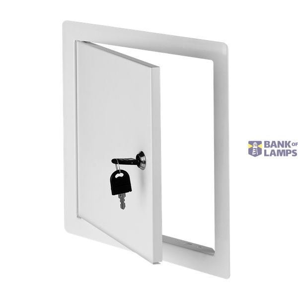 Metal accesss door made of steel sheet covered with an epoxy coating and key lock image 1