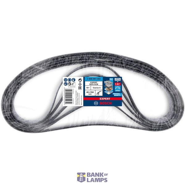 EXPERT N470 Sanding Belt for Belt Sanders 40 x 760 mm, Coarse, 10-pc image 1