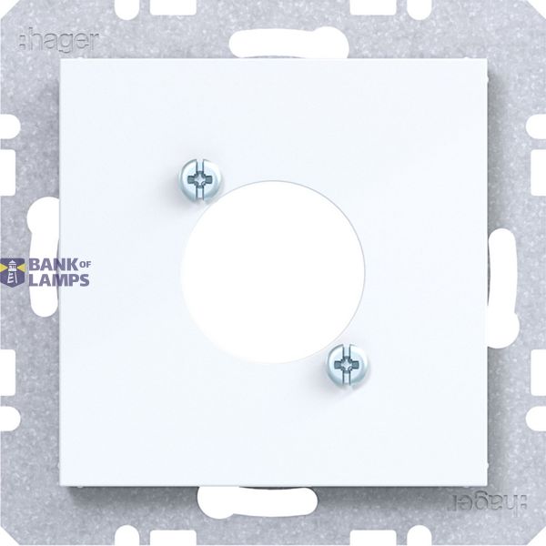 Centr.pl. voor XLR connector D-serie, A.x/C.x/S.1/B.x/Q.x/K.x wit glz. image 1