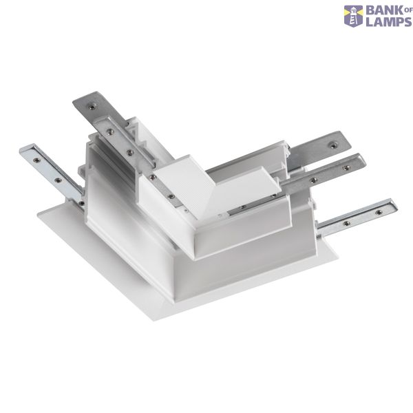 L-connector mechanical, 48V TRACK, for mounting track deep, left, white image 1