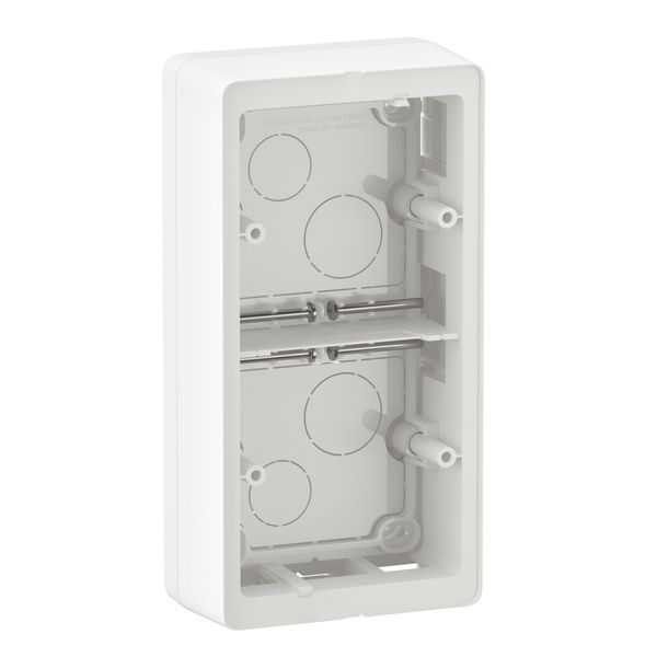 SURFACE MOUNTING BOX 2 GANG WHITE ADJUSTABLE HEIGHT 30/40MM image 7