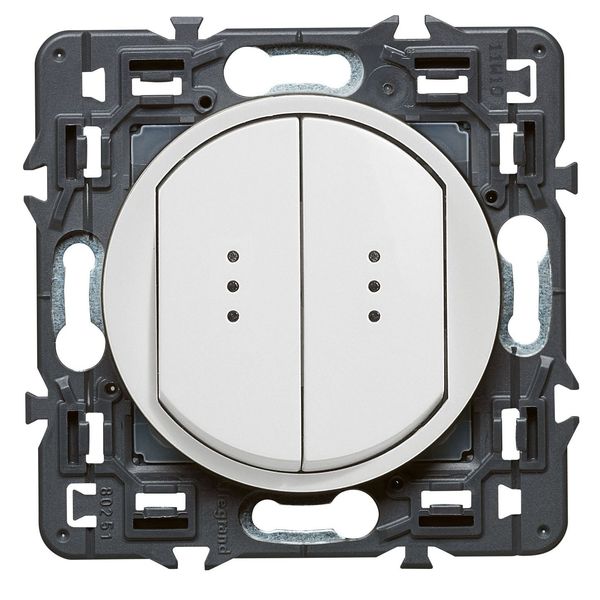 DOUBLE SWITCH INDIC. 10A WHITE image 1