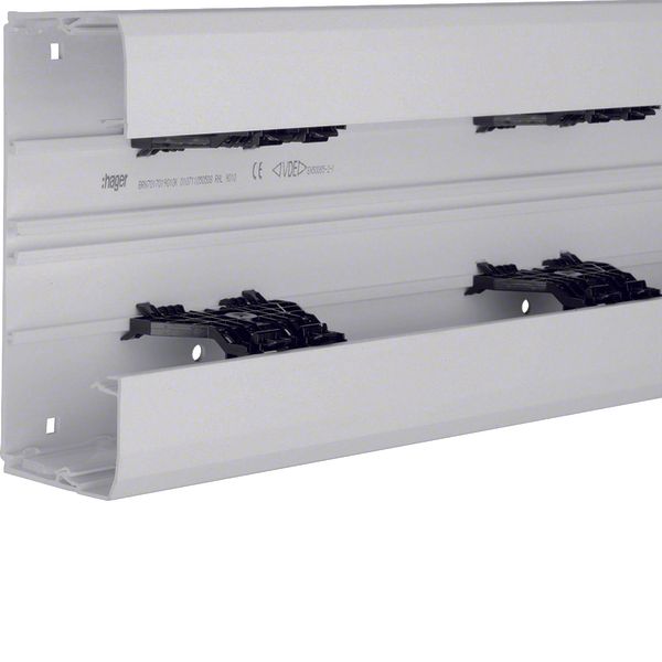 Wall trunking base C-profile BRN 70x170mm of PVC in light grey image 1