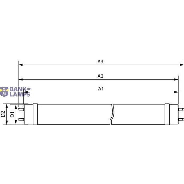 CorePro, LEDtube, T8, EM/Mains, 600 mm, 7.7 W, 18W TL-D, 3000 K, 4000 K, 6500 K, 850 lm, 900 lm, 900 lm, CRI 80, 50000 hour(s) image 2