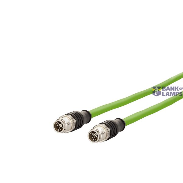 M12 Industrial Ethernet cable, X-coded, 10.0 m, M12 plug straight - M1 image 1