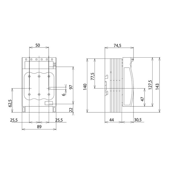 HRC fuse switch-disconnector 125A, panel mounting image 4