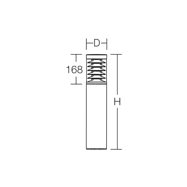 MEGA TOWER F, 10 W, 880 lm, 830, silver, on/off Bollards, D 115 H 500, image 3