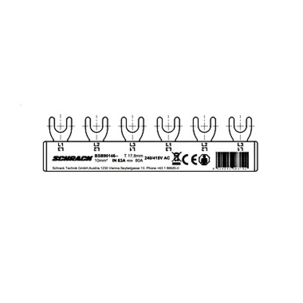 Compact-Busbar, 3-pole L1/L2/L3/L1/L2/L3, 6MW, 10mmý, (The price is shown without markup on metals. Request a quote for accurate information) image 1