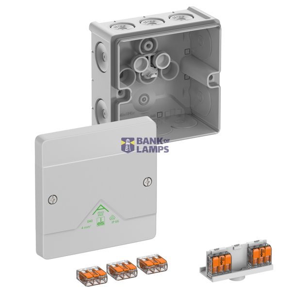Junction box, Type of protection IP66, max. 4², Impact strength IK07, Protection class II, Ui 450V AC, Ui 450V DC, DLG, VDE, Halogen free image 1