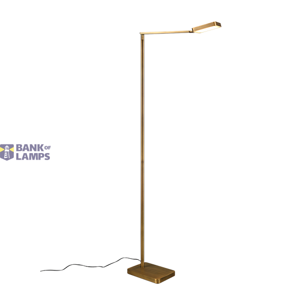 Pavia LED floor lamp antique brass image 1