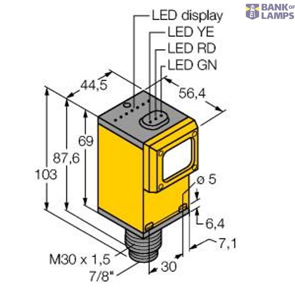Photoelectric Sensor Convergent Mode Sensor   Q45BW13CVQ image 1