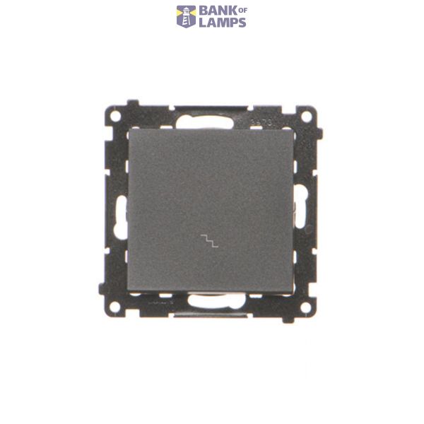 Two-way switch, 10AX, black matt image 1