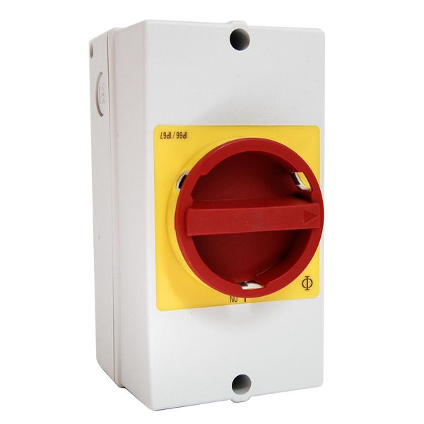 Repair switch emergency off, 3-pole, NO/NC aux + PE-term 25A image 1