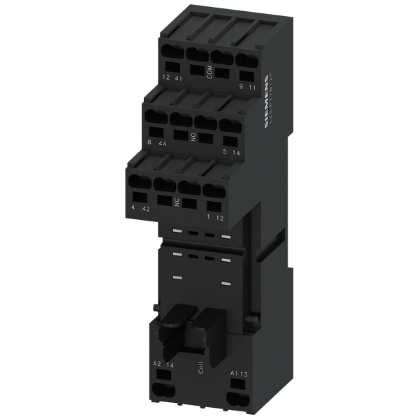 Plug-in base for PT relay 2 CO, plug-in terminals (push in image 1
