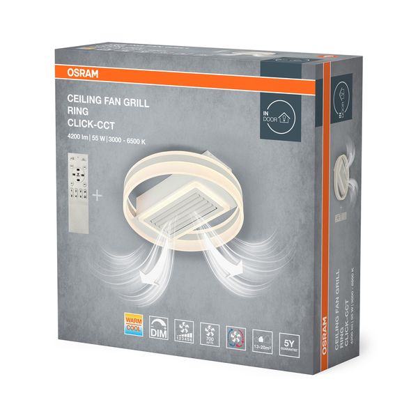 CEILING FAN GRILL RING 55W CCT WT OSRAM image 2