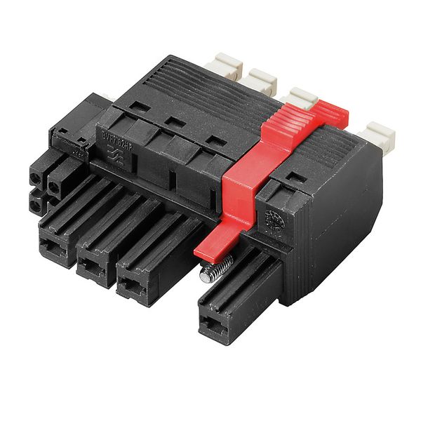 PCB plug-in connector, female plug, 7.62 mm, Number of poles: 4, 180°, PUSH IN with actuator, Clamping range, max. : 6 mm², Box image 3