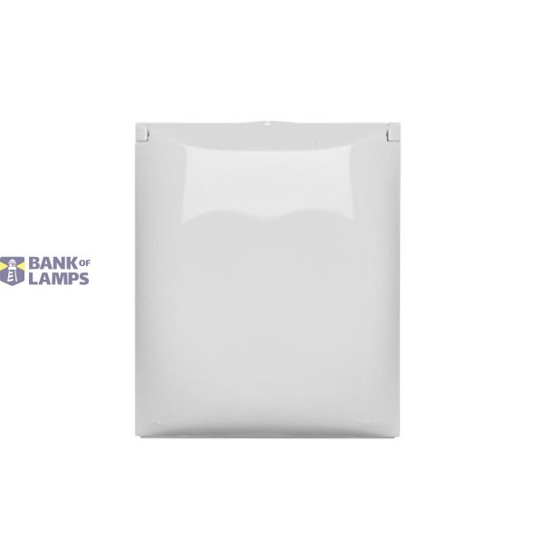 Quadruple socket outlet with earthing IP44 version - flap in colour of the cover, 16A, Screw, white image 1