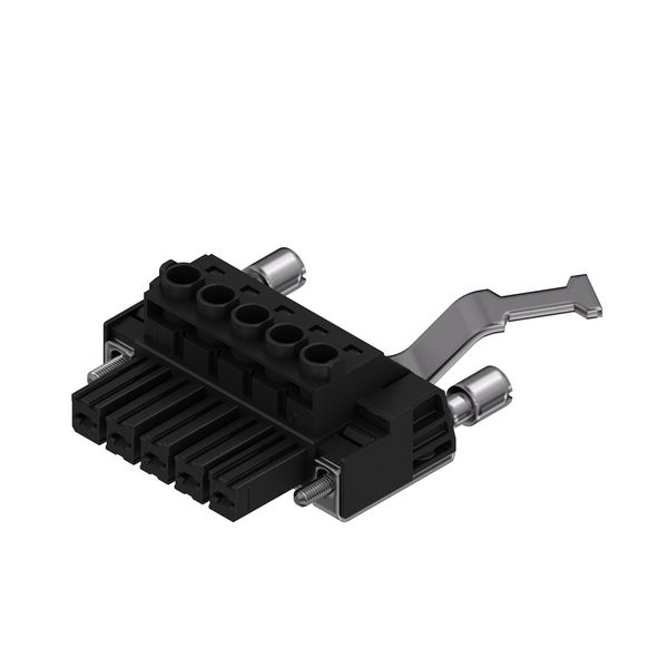PCB plug-in connector, female plug, 7.62 mm, Number of poles: 5, 180°, Clamping yoke connection, Clamping range, max. : 10 mm², Box image 2