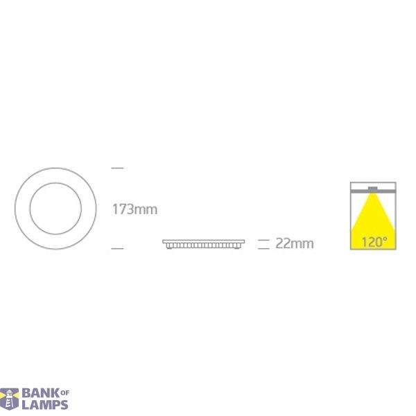 BLACK LED 12W CW IP40 230V image 2