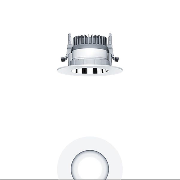 PANOS R R100 1k-940 LDO L AL RET WH - LED ceiling-recessed luminaire image 1