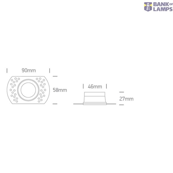 WHITE 5W MR11 GU10 TRIMLESS DARK LIGHT image 2