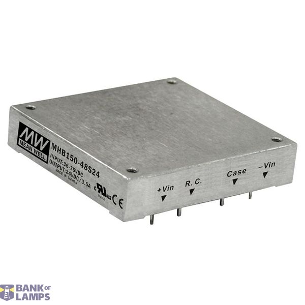 MHB150-48S12 DC/DC Converter 36-75V:+12V 12.5A 150W, MEAN WELL image 1