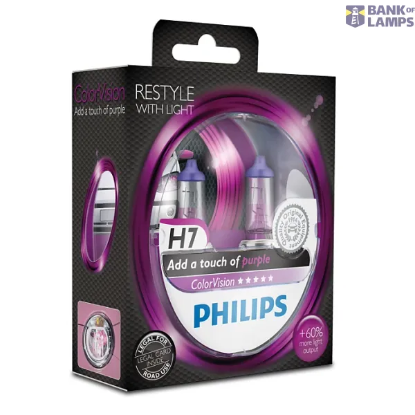 AUTOZAR.CV PP S2 H7 12V COLORVISION PURP image 1