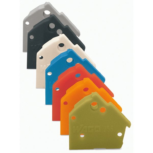 End plate snap-fit type 1 mm thick light gray image 2