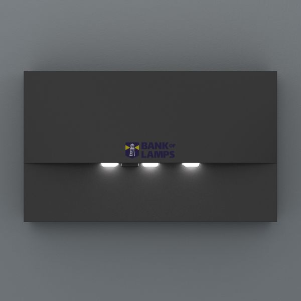 Emergency luminaire WAF anthracite 3x1W ERT-LED 3h 230V AC image 2