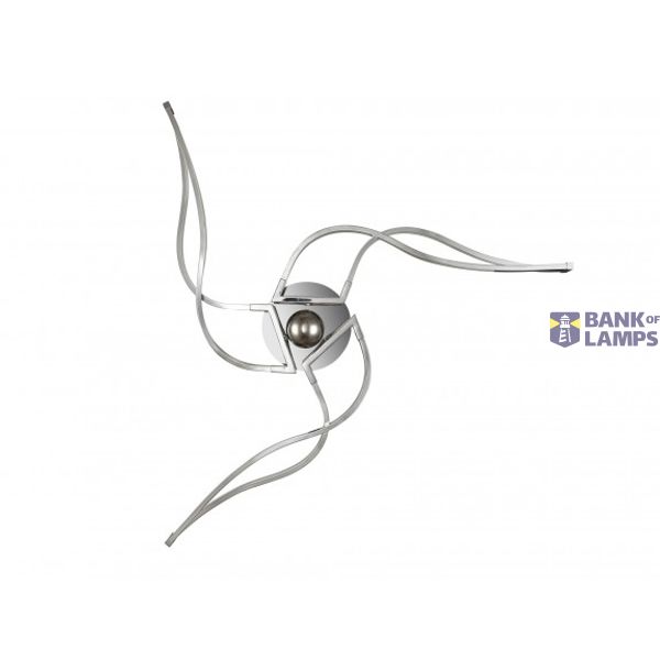 Modern Wave Ceiling Lamp Chrome image 4