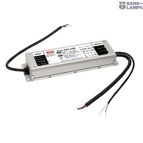 ELG-240-24AB-3Y Led driver, IP65 240W, 24V, 10A CV+CC dimmable + PE, MEAN WELL image 1