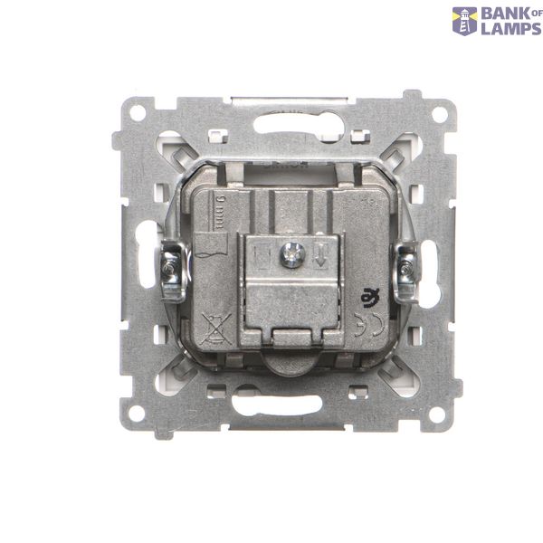 HDMI socket + computer socket RJ45 cat.6, Inox, metallized image 1